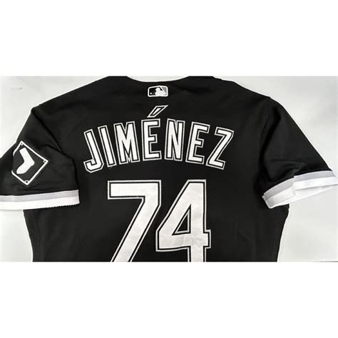 Eloy Jimenez 2022 Team Issued Black Alternate Jersey Size 46 White