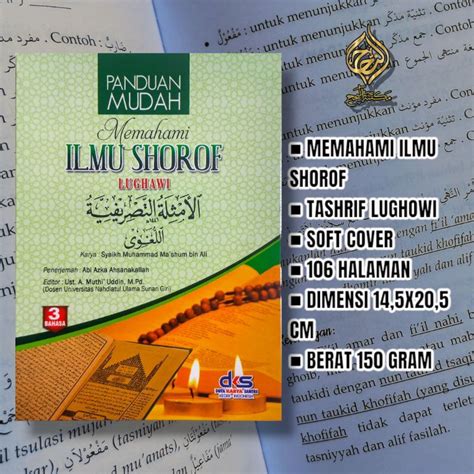 Jual BUKU TERJEMAH MEMAHAMI ILMU SHOROF TASRIF LUGHOWI 3 BAHASA DKS