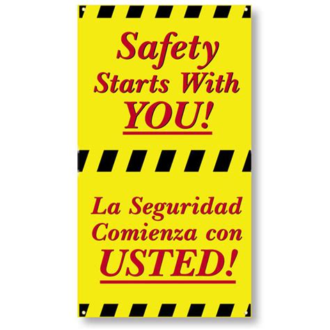 Safety Starts With You Bilingual Safety Banner