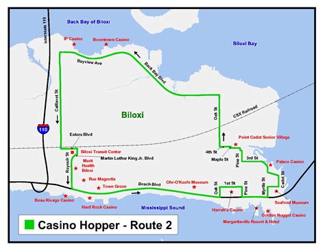 casinos  mississippi map