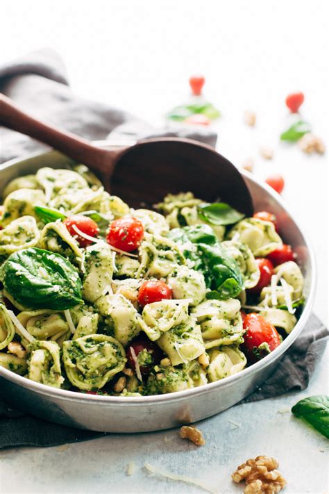 15 Minute Spinach Pesto Tortellini Salad Recipe Little Spice Jar