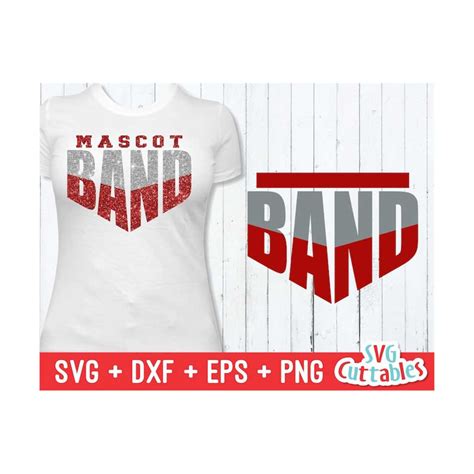 band svg cut file band template  svg eps dxf png inspire