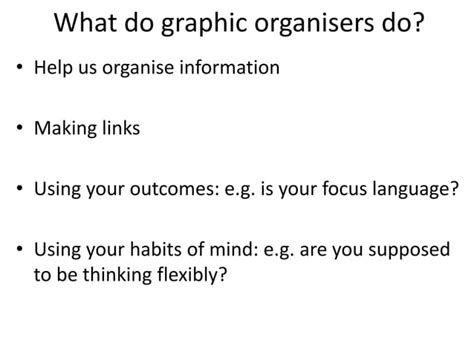 Graphic Organisers Ppt