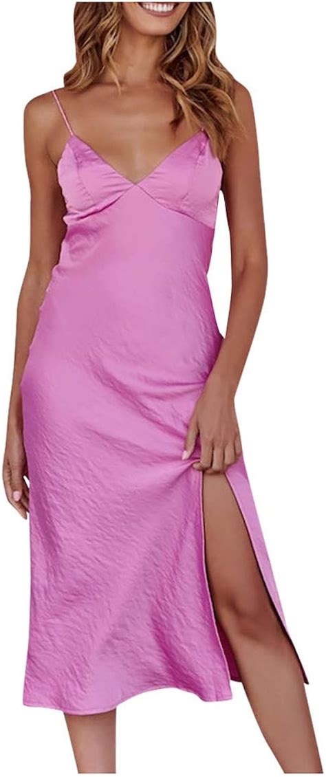 Singoing Sexy Damen Satin Spaghettitr Ger Slip V Ausschnitt