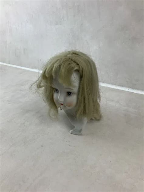 JOLIE ANCIENNE TÊTE de poupée en porcelaine blonde EUR PicClick FR