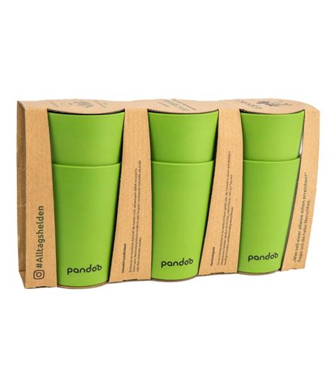 Set De 6 Vasos De Bambú Ecológico Verdes Mundorganic