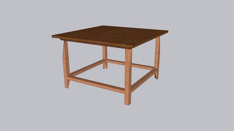 Meja Kayu Tutorial Sketchup 2021 3d Warehouse