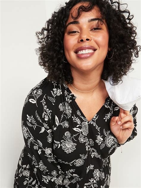 Floral Print Plus Size Midi Swing Dress Old Navy