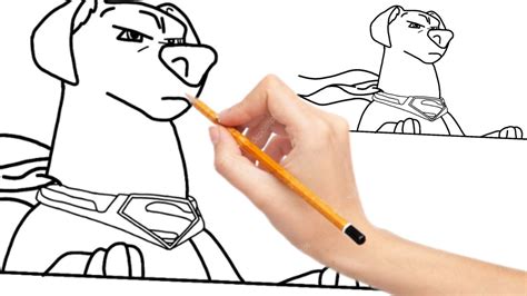 C Mo Dibujar A Krypto De Dc Liga De Supermascotas Youtube