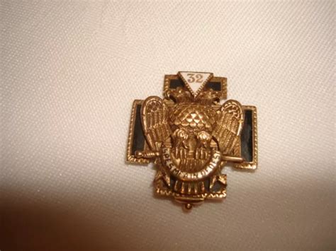 VINTAGE MASONIC DOUBLE Headed Eagle 32nd Degree Scottish Rite 14K Gold