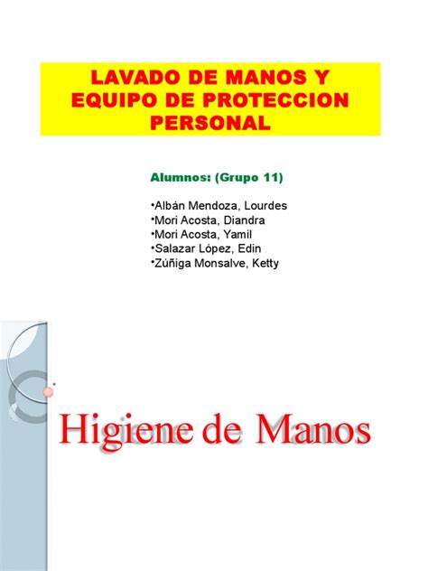 Uso Correcto Del Equipo De Proteccion Personal Pdf Lavado De Manos Ciencias De La Salud