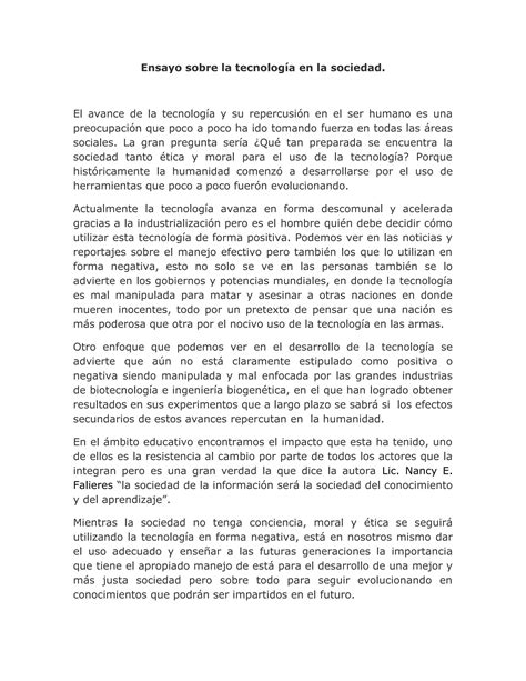 Ensayo Sobre La Sociedad Ideal 9