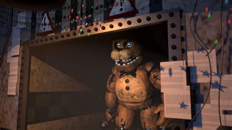 [blender Fnaf] Withered Freddy In The Hallway By Razvanandrei123 On Deviantart