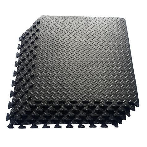 Large Black Eva Foam Interlocking Anti Fatigue Exercise Tile Mat Yoga Gym Mats