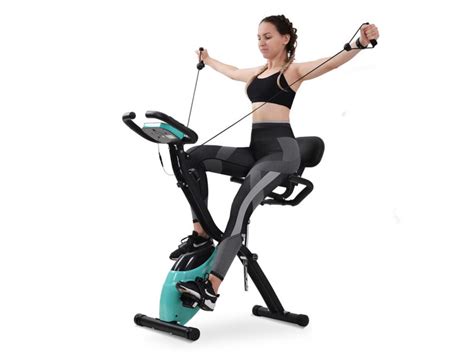 Merax vélo dappartement pliable 4 en 1 cardio fitness 10 niveaux x