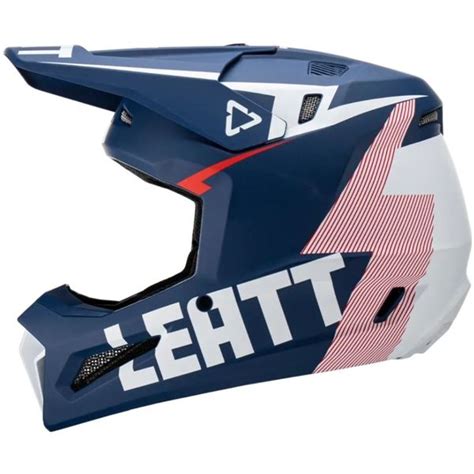 Capacete Leatt Moto Culos Azul Royal Branco Grid Motors