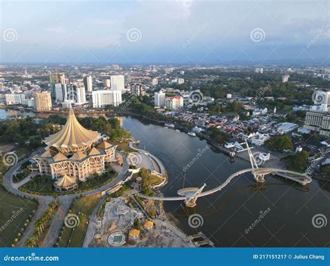 Kuching Sarawak Malaysia May 14 2021 The Buildings Landmarks And