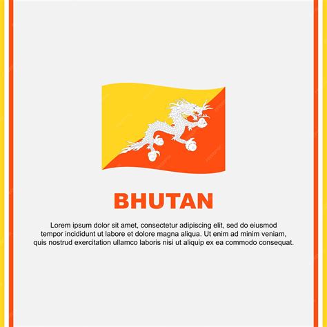 Premium Vector | Bhutan flag background design template bhutan