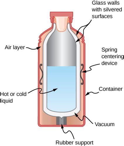 Dewar Or Vacuum Flask Fully Diagram Isolated On Section Cut Away View