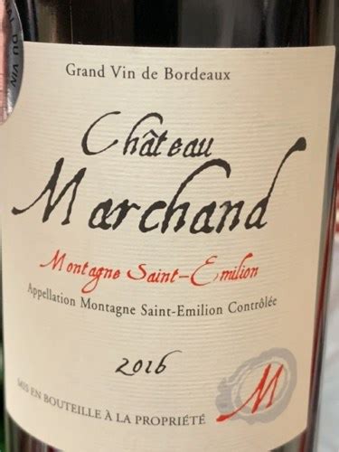 Château Marchand Montagne Saint Émilion Vivino Australia