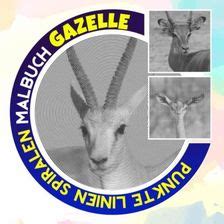 Gazelle Punkte Linien Spiralen Malbuch Sammlung Von Malvorlagen Im