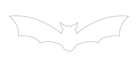 Bat Tracing Worksheet For Kids 11083255 Vector Art At Vecteezy