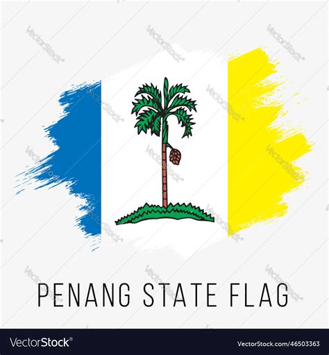 Malaysia state penang flag design template Vector Image