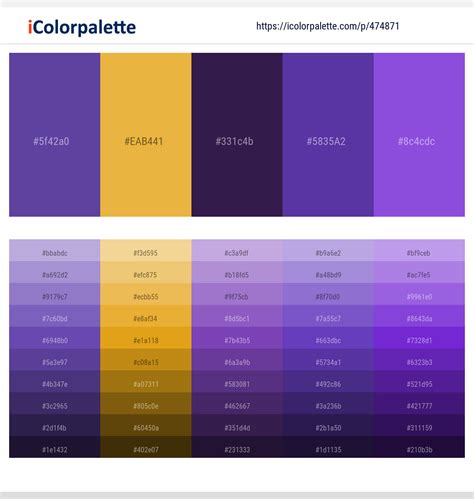 220+ Latest Color Schemes with Royal Purple Color tone combinations | 2023 | iColorpalette