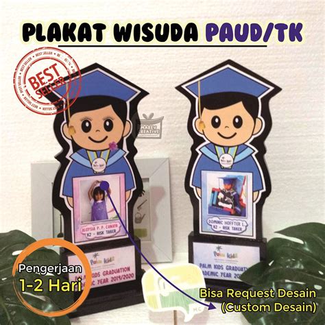 Jual Plakat Wisuda Paud Tb Plakat Kayu Plakat Wisuda Sd Tk