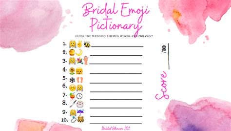 Blush Floral Bridal Shower Emoji Pictionary Game Printable HD Png