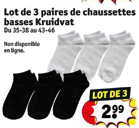 Promo Lot De 3 Paires De Chaussettes Basses Kruidvat Chez Kruidvat