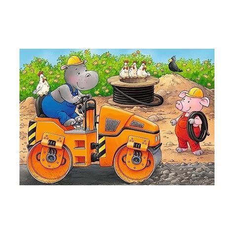 Ravensburger Kinderpuzzle 05717 Tiere Auf Der Baustelle 2 4 6 8