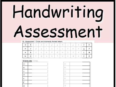 Handwriting Assessment | Teaching Resources