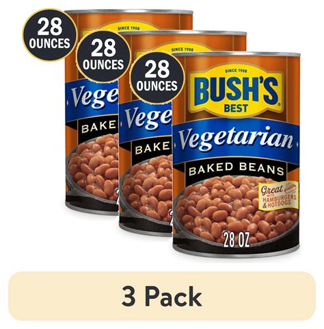 3 Pack Bush S Vegetarian Baked Beans Canned Beans 28 Oz