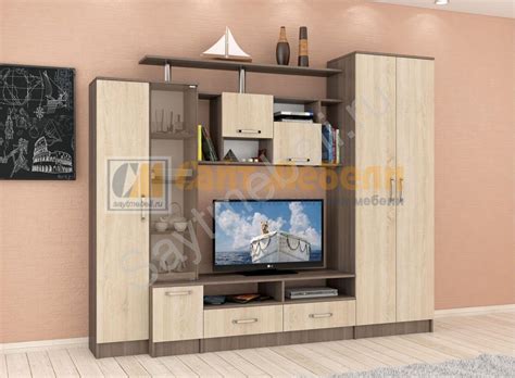 Гостиная Оскар-5 (Ясень шимо темный дуб сонома) - Сайт мебели