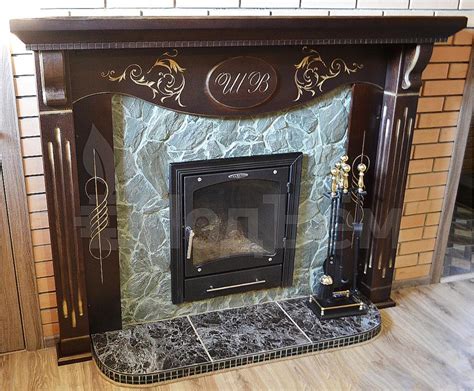 Облицовка каминов под дерево на заказ. Купить отделку для каминов