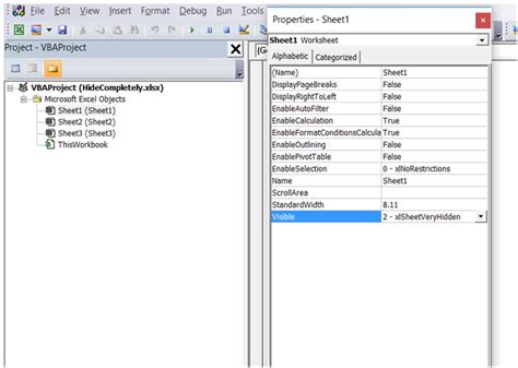 Excel Vba Hide All Worksheets