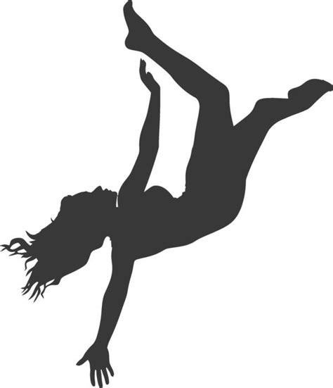 woman falling vector art icons  graphics