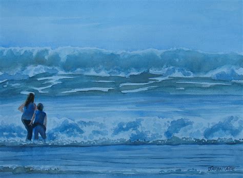 Women In The Surf Painting By Jenny Armitage Fine Art America