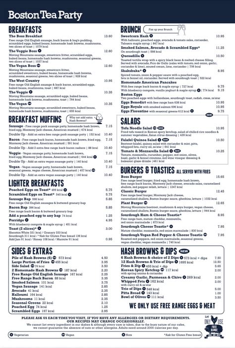 Boston Tea Party - Exeter full menu online