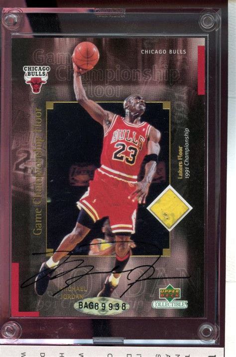 Michael Jordan Championship Game Floor Card Signed Autograph AUTO UDA ...