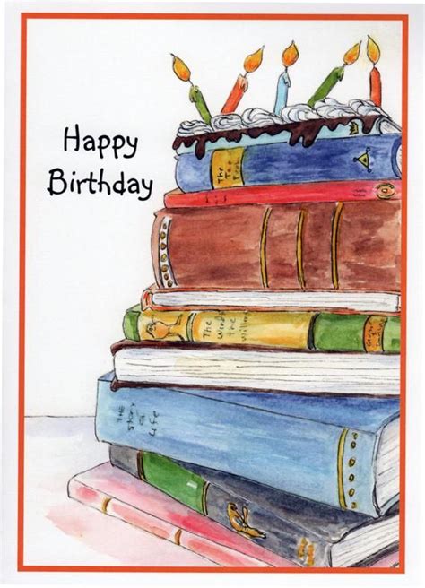 Birthday Book Cake Stack Of Books Candles Birthday Cake Four Pack