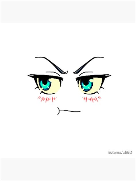 Roblox Tsundere Face Art Print By Hutamaadi98 Redbubble