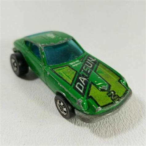 Vintage Mattel Hot Wheels Datsun Z Whiz Green Made In Hong Kong