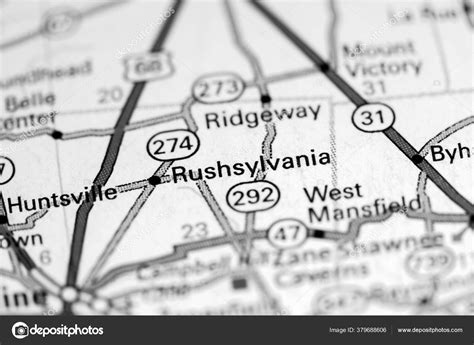 Rushsylvania Ohio Usa Map — Stock Photo © aliceinwonderland2020 #379688606