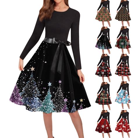 plaid christmas dresses for women 5
