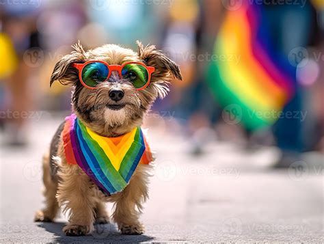 Pet dog in pride parade. Concept of LGBTQ pride. 25529203 Stock Photo at Vecteezy
