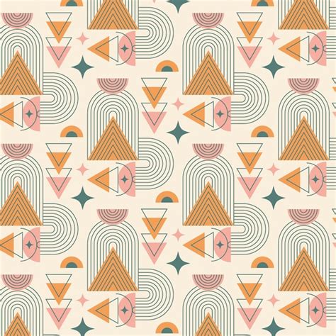 Free Vector Boho Geometric Pattern Design