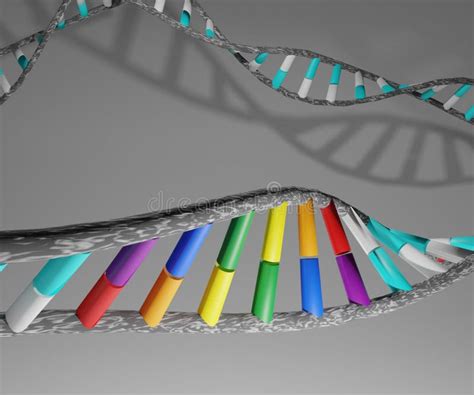 Double Stranded DNA Gay Genetic Development Of Human Sexual Orientation Stock Illustration