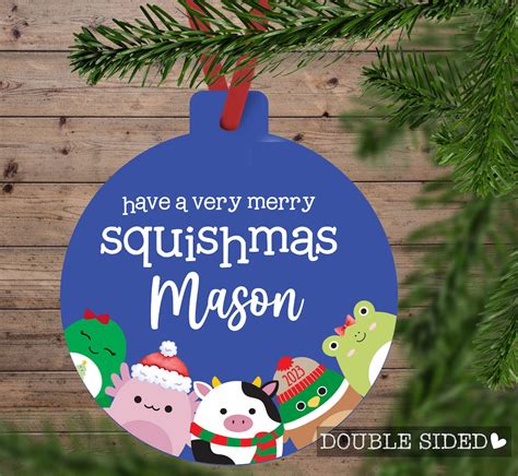 Custom Name Squishmallow Christmas Tree Ornament For Merry